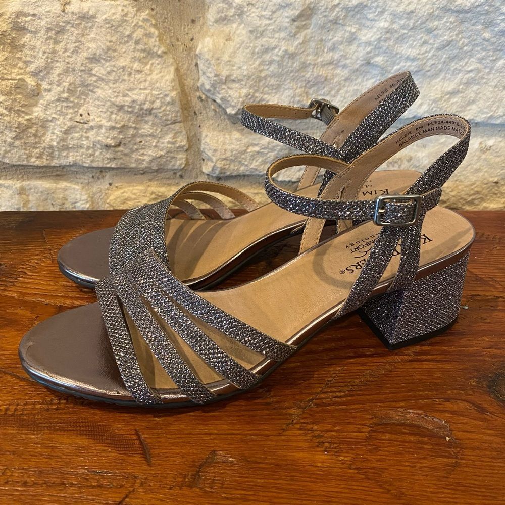 Kim Rogers Sandals Kelsie Strappy Pewter Metallic Size 8
